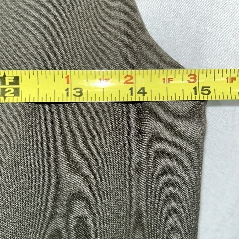 Unique deep Green/Brown Zipper Dress: Size 4 - Picture 6 of 8